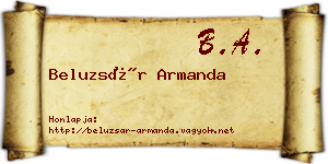 Beluzsár Armanda névjegykártya
